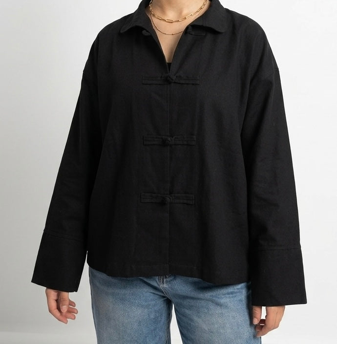 Chinese cotton linen blouse