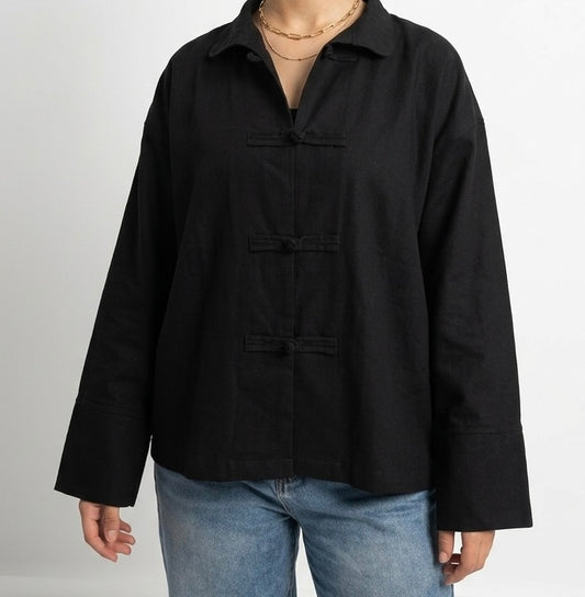 Chinese cotton linen blouse