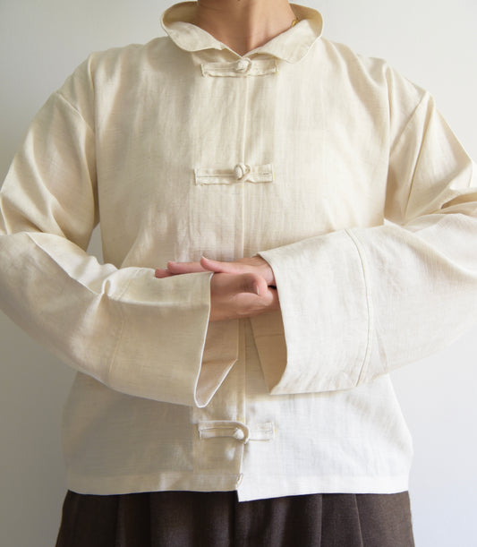 Japanese-style linen blouse