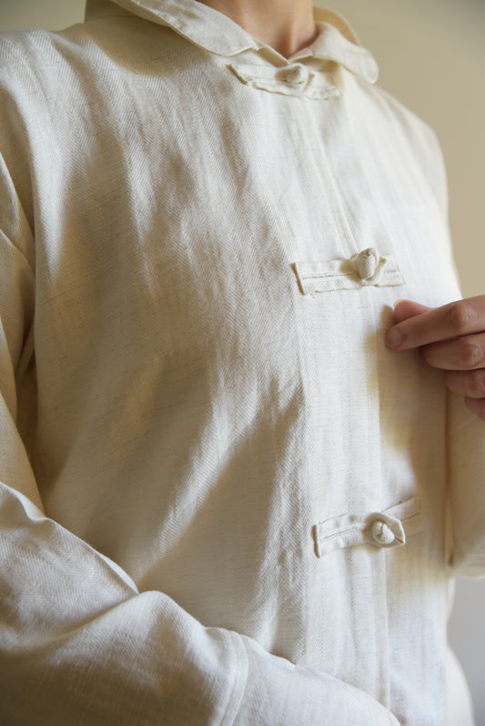 Japanese-style linen blouse
