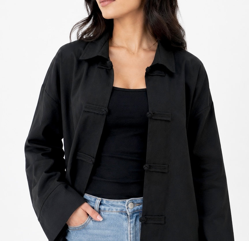 Chinese cotton linen blouse