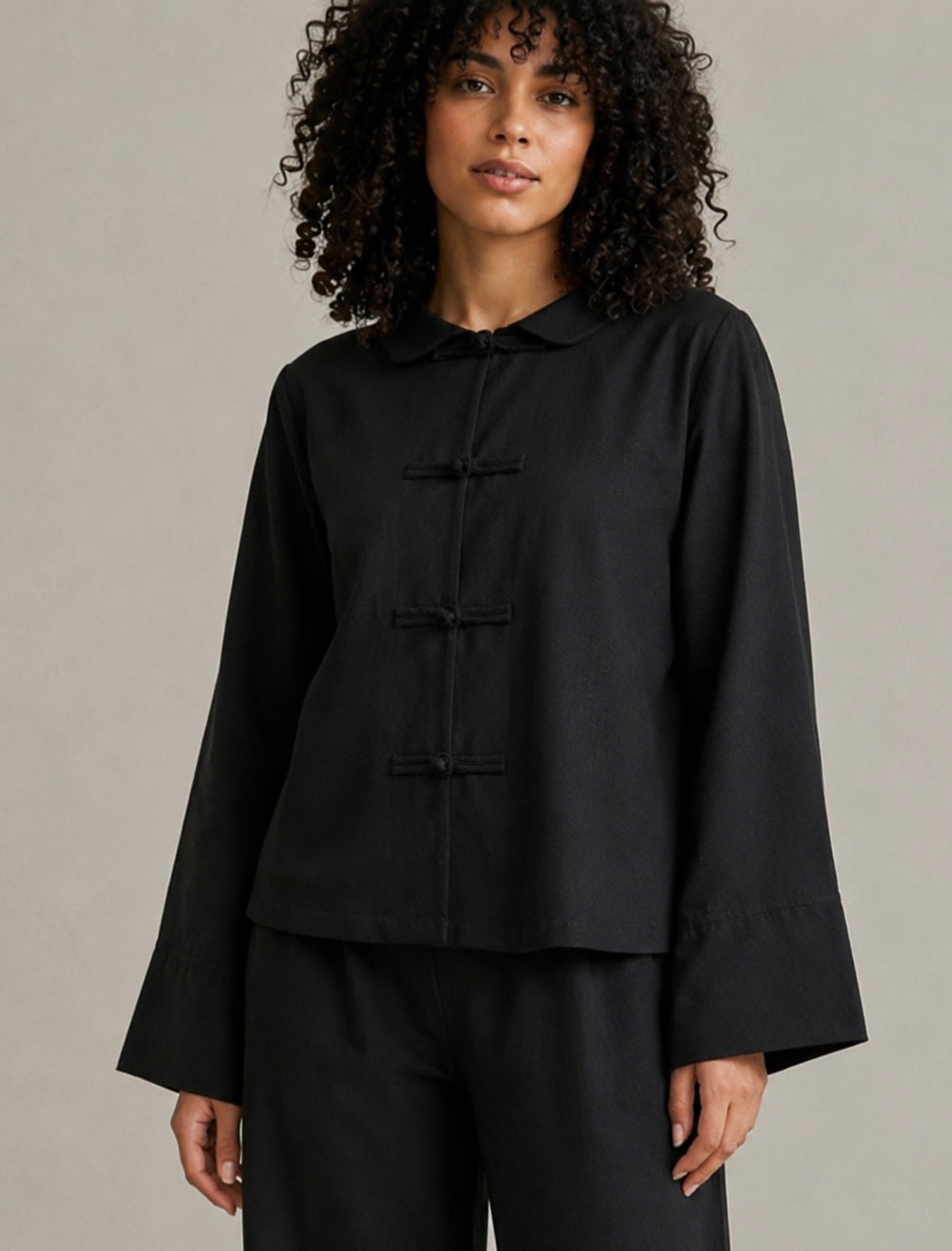 Chinese cotton linen blouse