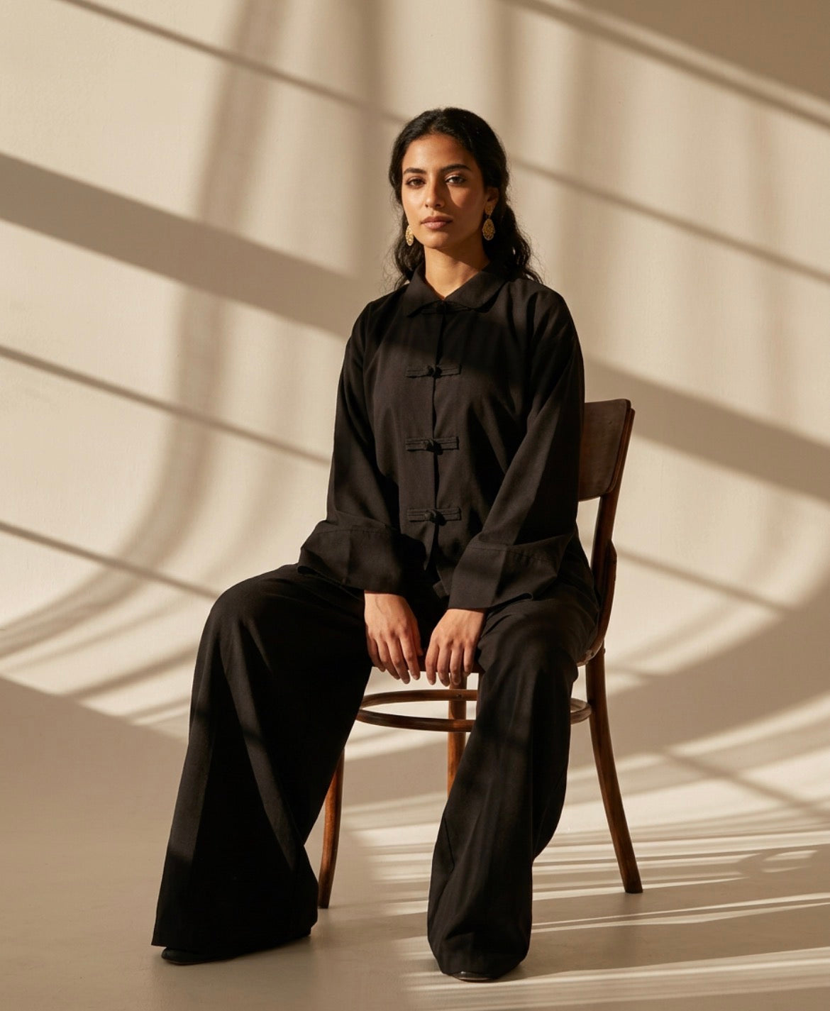 Chinese cotton linen blouse
